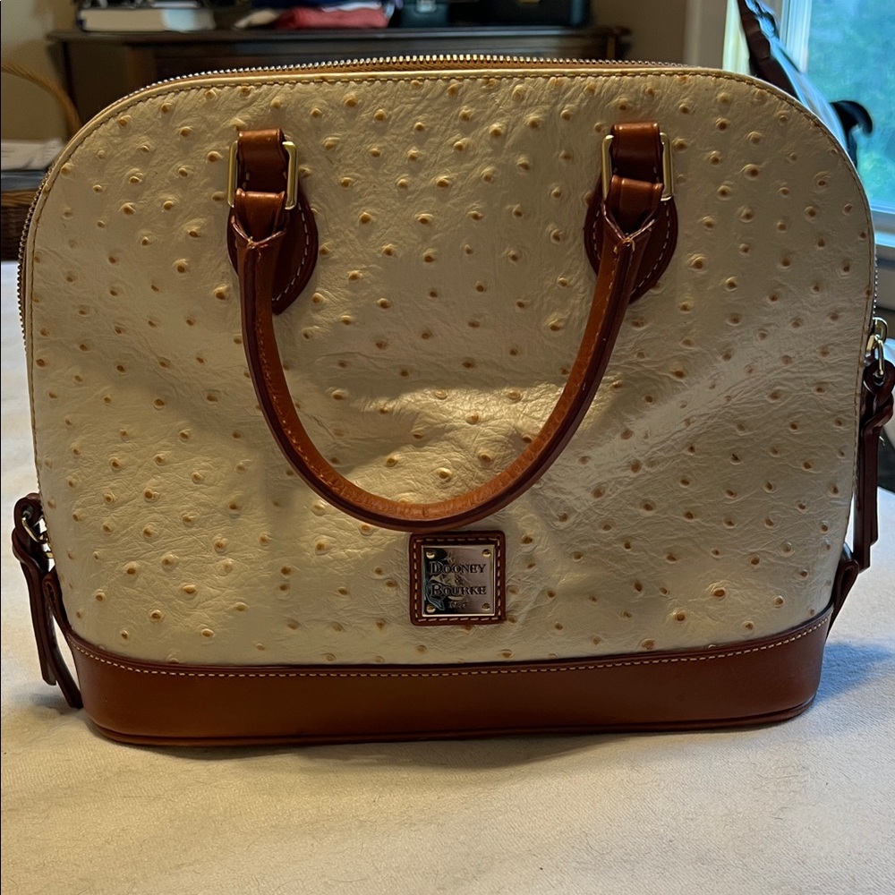 Dooney & Bourke ostrich zip zip satchel